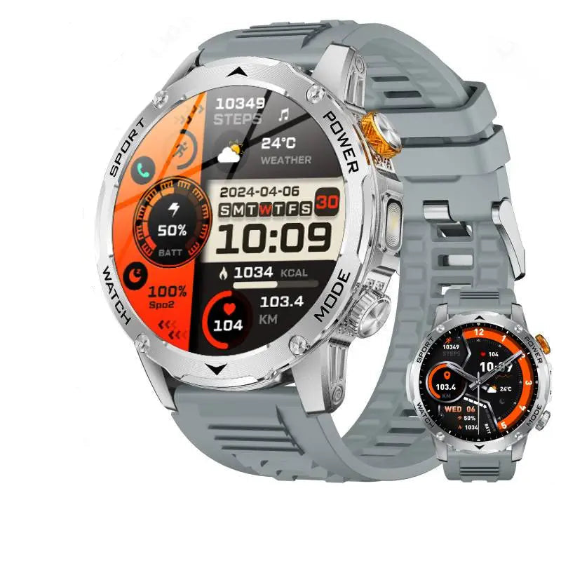 Men’s Smartwatch with Flashlight & Bluetooth Calls – Long Battery Life
