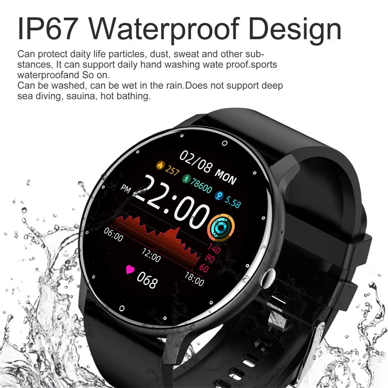 Smart Watch for Men & Women – Full Touch, Bluetooth Calls, Waterproof