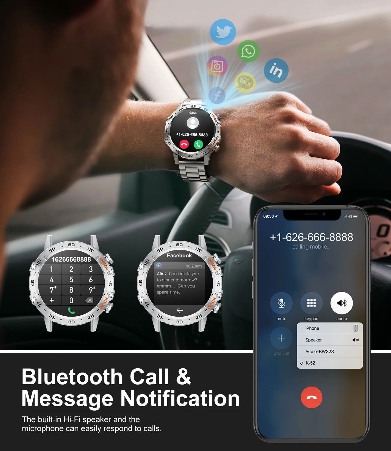 Smartwatch  2025 – AMOLED Screen with ECG & PPG