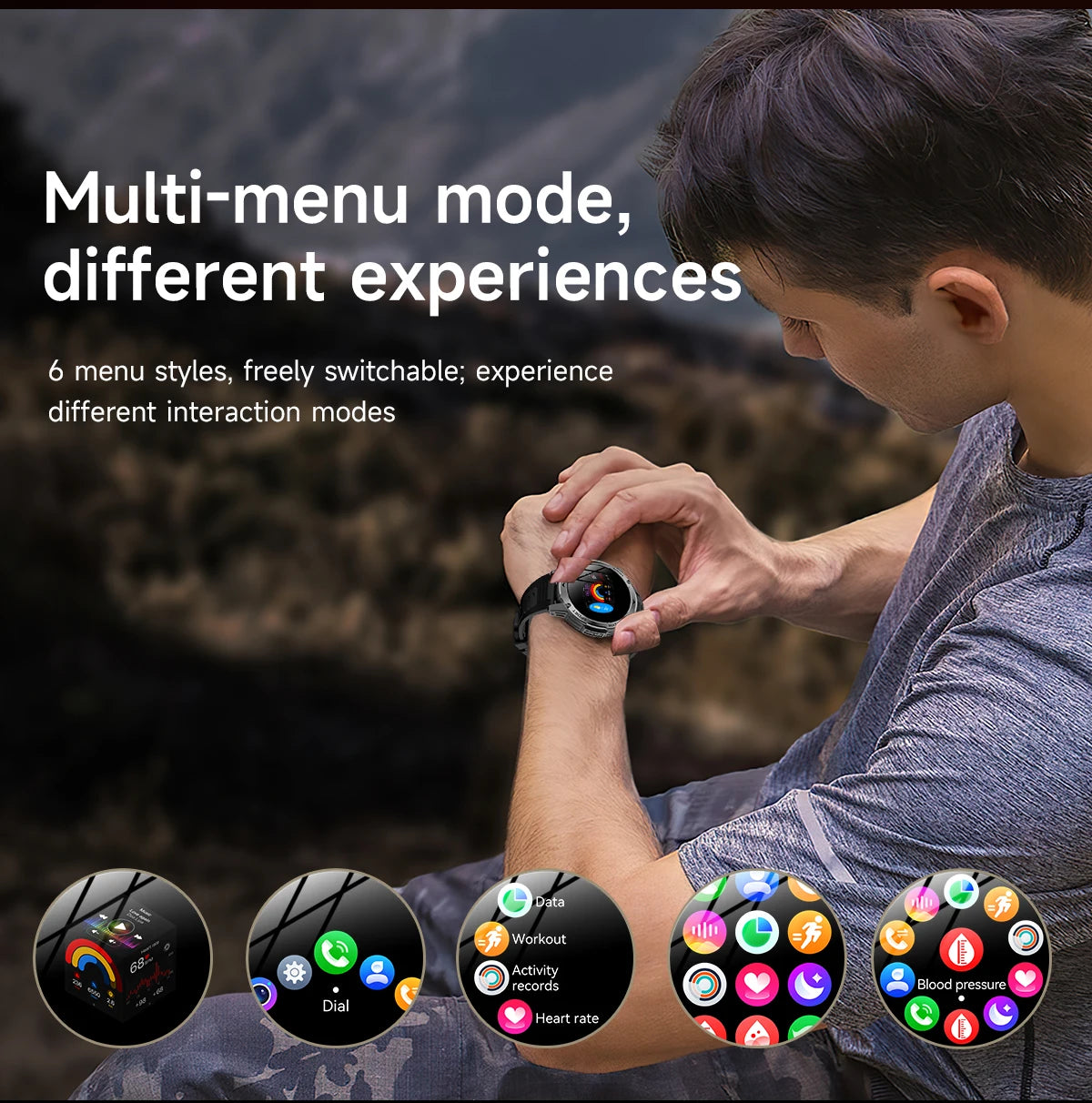 Men’s Smartwatch with Flashlight & Bluetooth Calls – Long Battery Life
