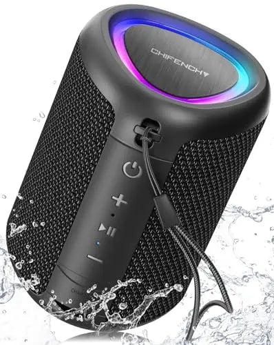 Mini TWS Bluetooth Speaker – AUX/TF Support, RGB Lights & Waterproof