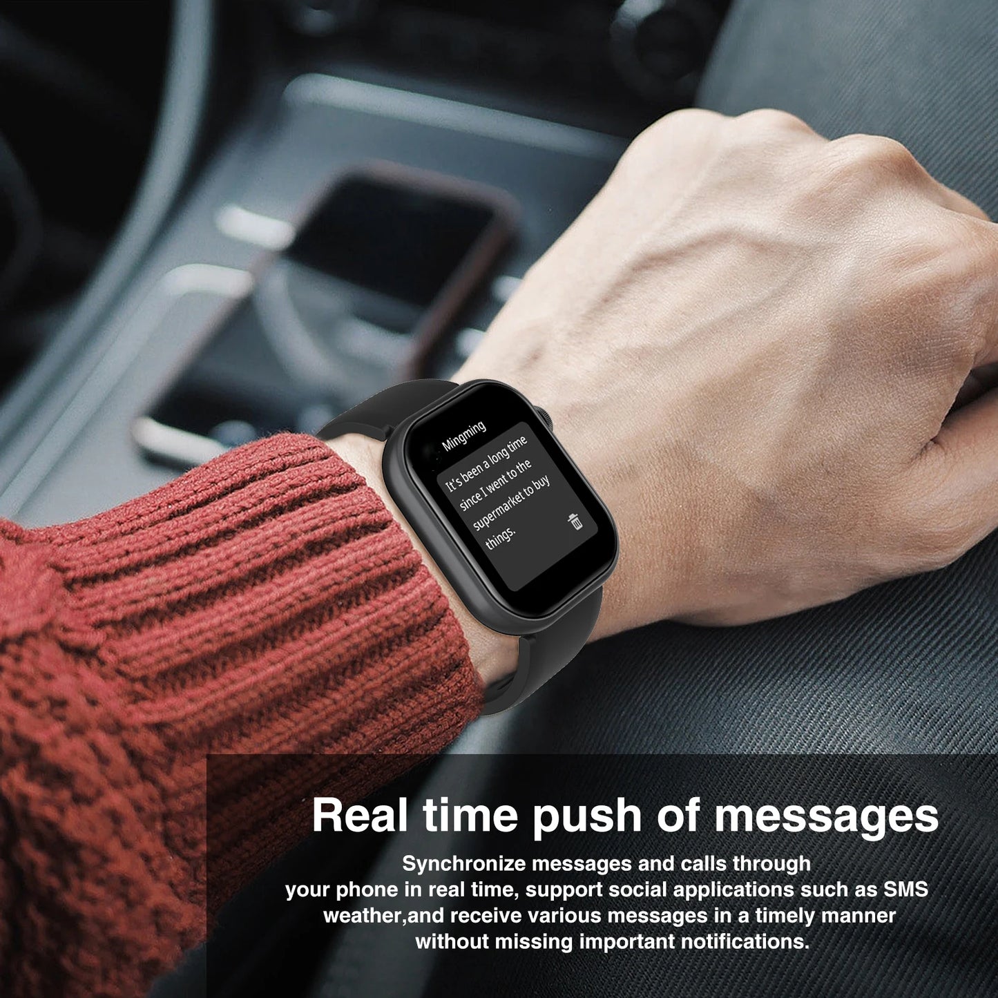 Full-Feature Smartwatch – Call, Alerts & Customizable Display