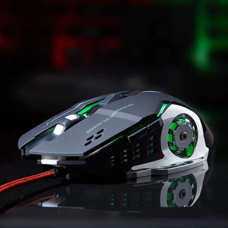 Rechargeable Wireless Gaming Mouse – Silent, Backlit, Bluetooth/USB
