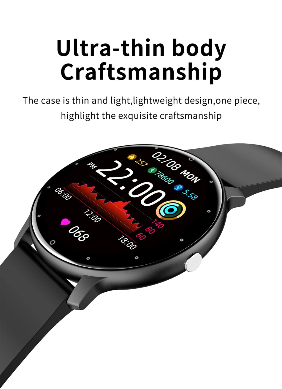 Smart Watch for Men & Women – Full Touch, Bluetooth Calls, Waterproof