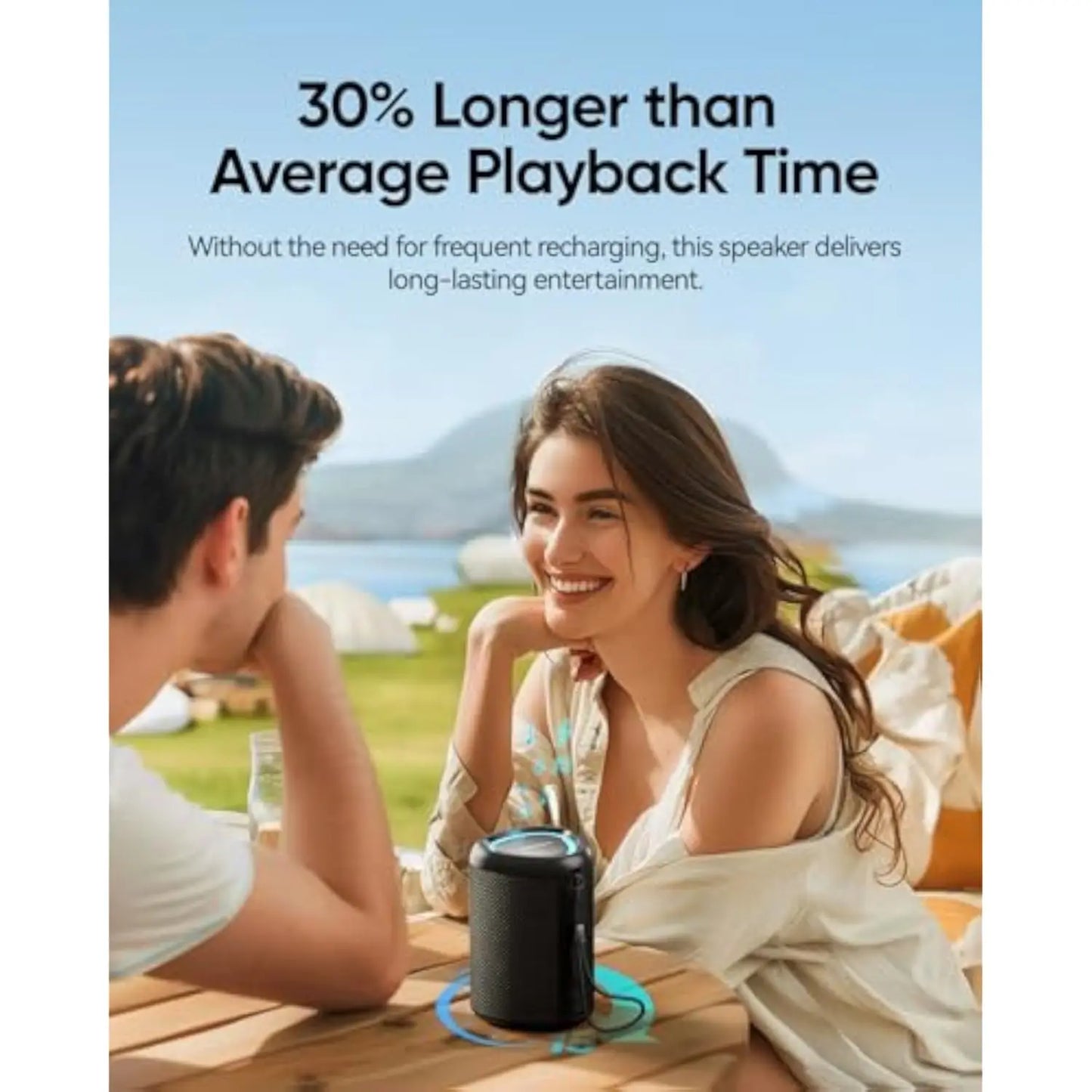 Mini TWS Bluetooth Speaker – AUX/TF Support, RGB Lights & Waterproof