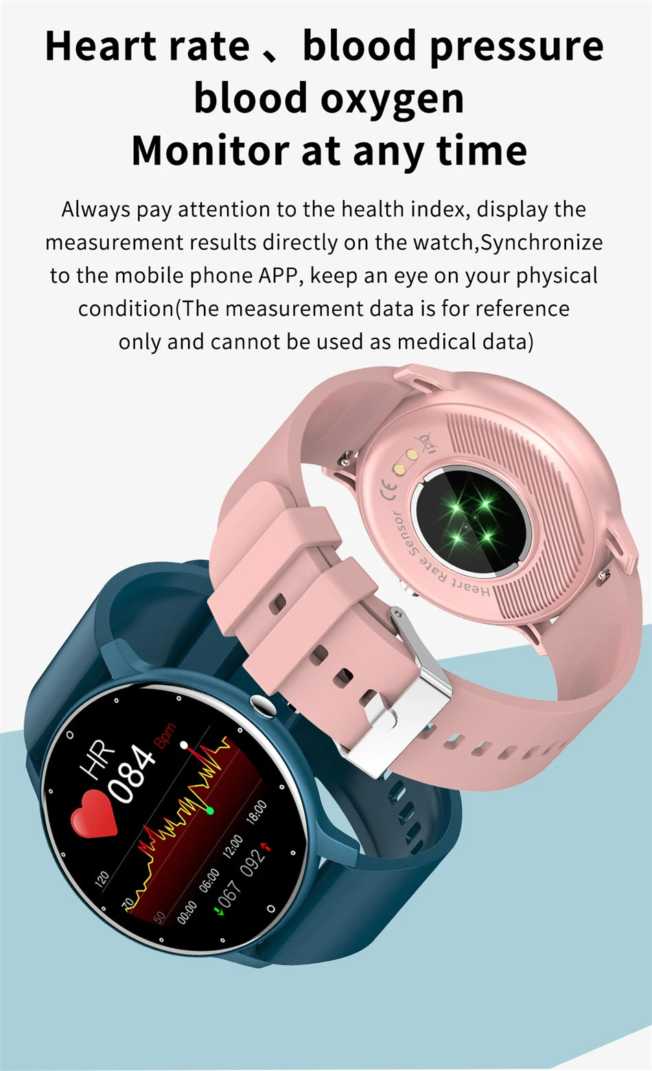 Smart Watch for Men & Women – Full Touch, Bluetooth Calls, Waterproof
