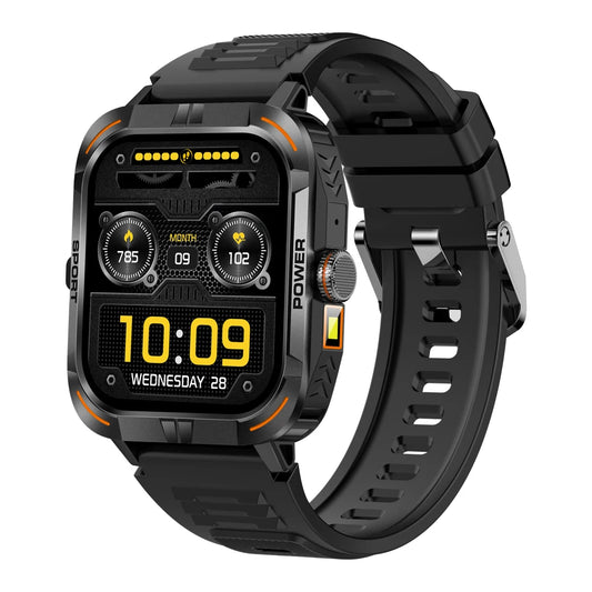 Outdoor Smartwatch with Flashlight – Bluetooth Calls, Compass, AMOLED, Music