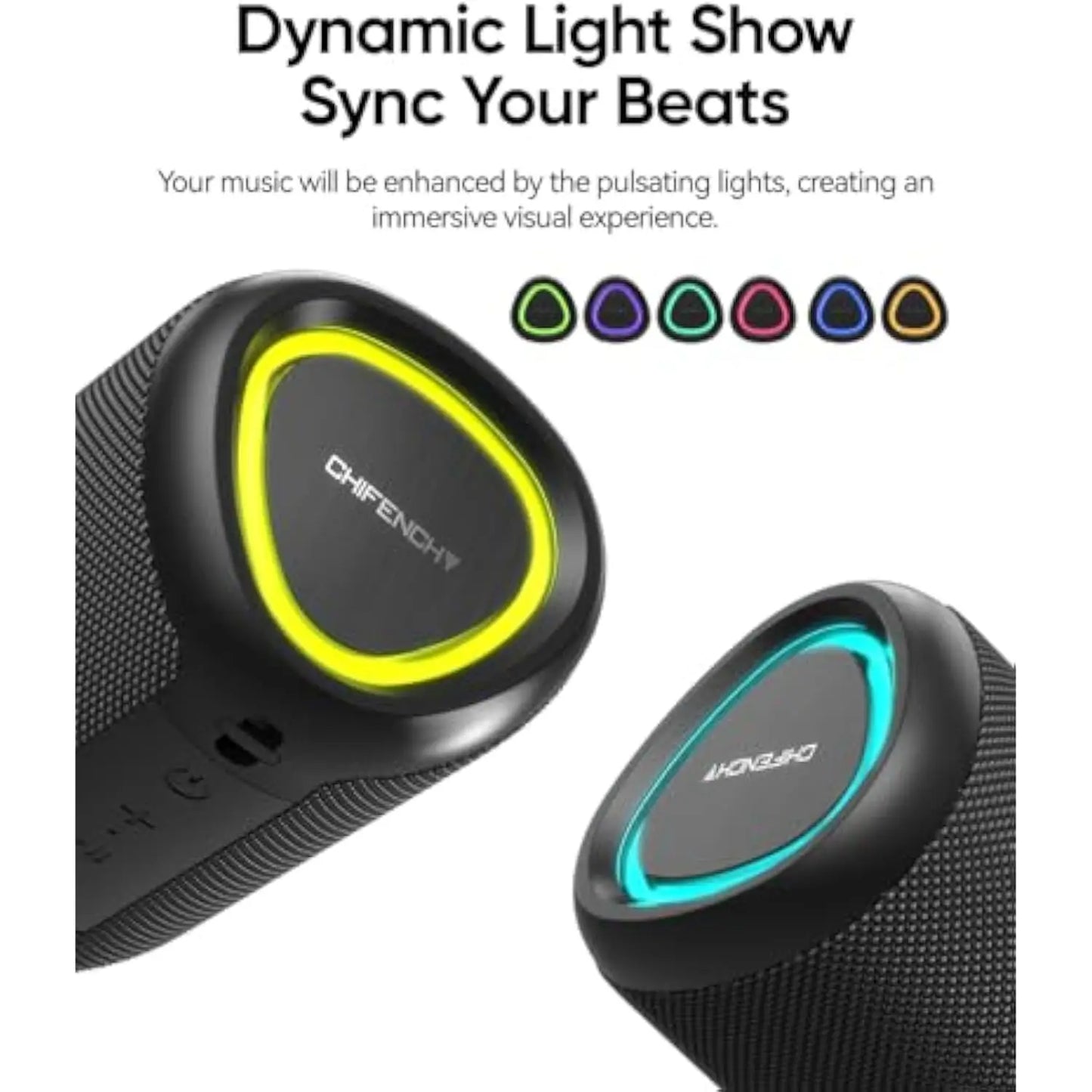 Mini TWS Bluetooth Speaker – AUX/TF Support, RGB Lights & Waterproof