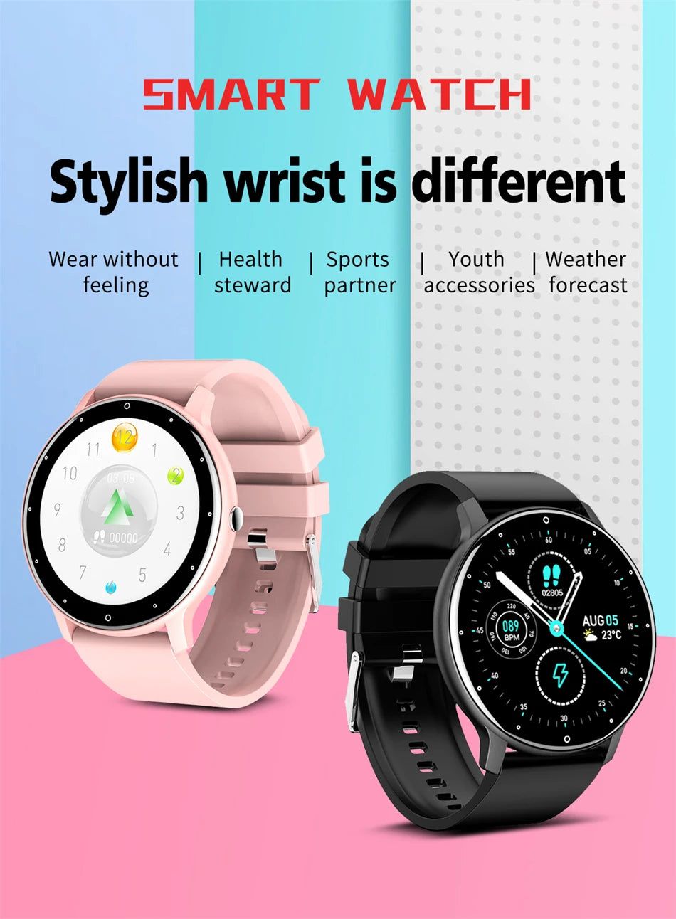 Smart Watch for Men & Women – Full Touch, Bluetooth Calls, Waterproof