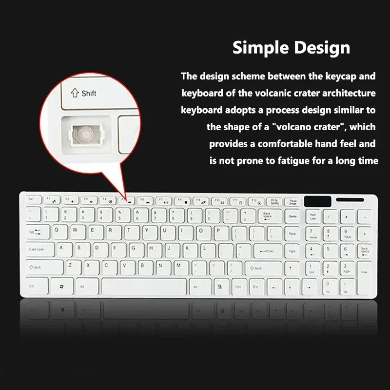 Ultra-thin 2.4G Wireless Keyboard & Mouse Set – Silent Keys with Cover