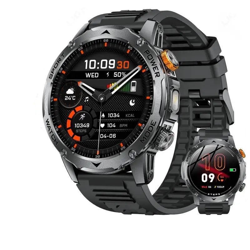 Men’s Smartwatch with Flashlight & Bluetooth Calls – Long Battery Life