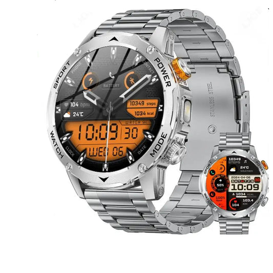 Men’s Smartwatch with Flashlight & Bluetooth Calls – Long Battery Life