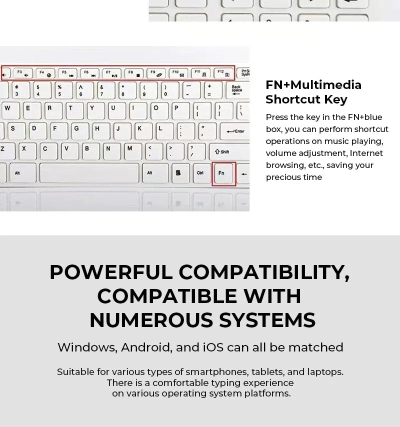 Ultra-thin 2.4G Wireless Keyboard & Mouse Set – Silent Keys with Cover