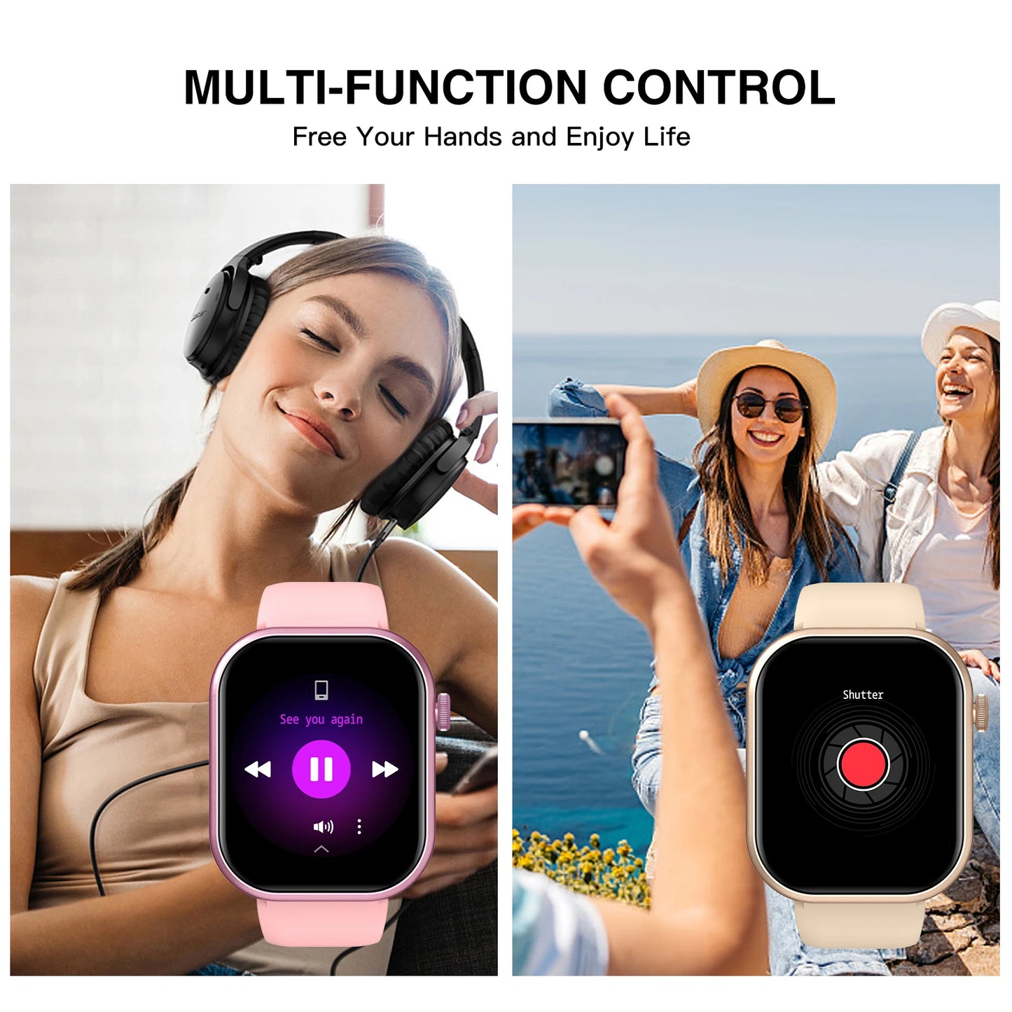 Full-Feature Smartwatch – Call, Alerts & Customizable Display