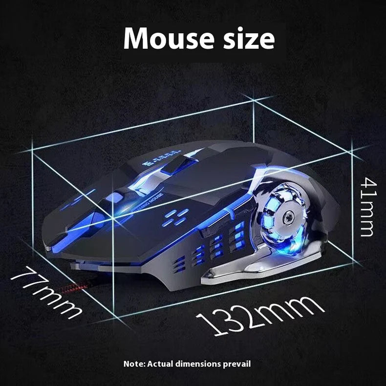 Rechargeable Wireless Gaming Mouse – Silent, Backlit, Bluetooth/USB