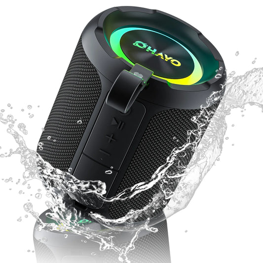 OHAYO 40W Bluetooth Speaker – IPX7 Waterproof, RGB Lights & Deep Bass