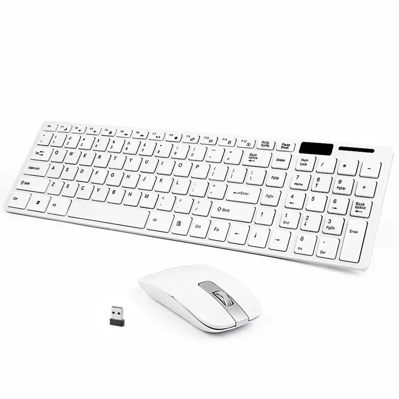 Ultra-thin 2.4G Wireless Keyboard & Mouse Set – Silent Keys with Cover